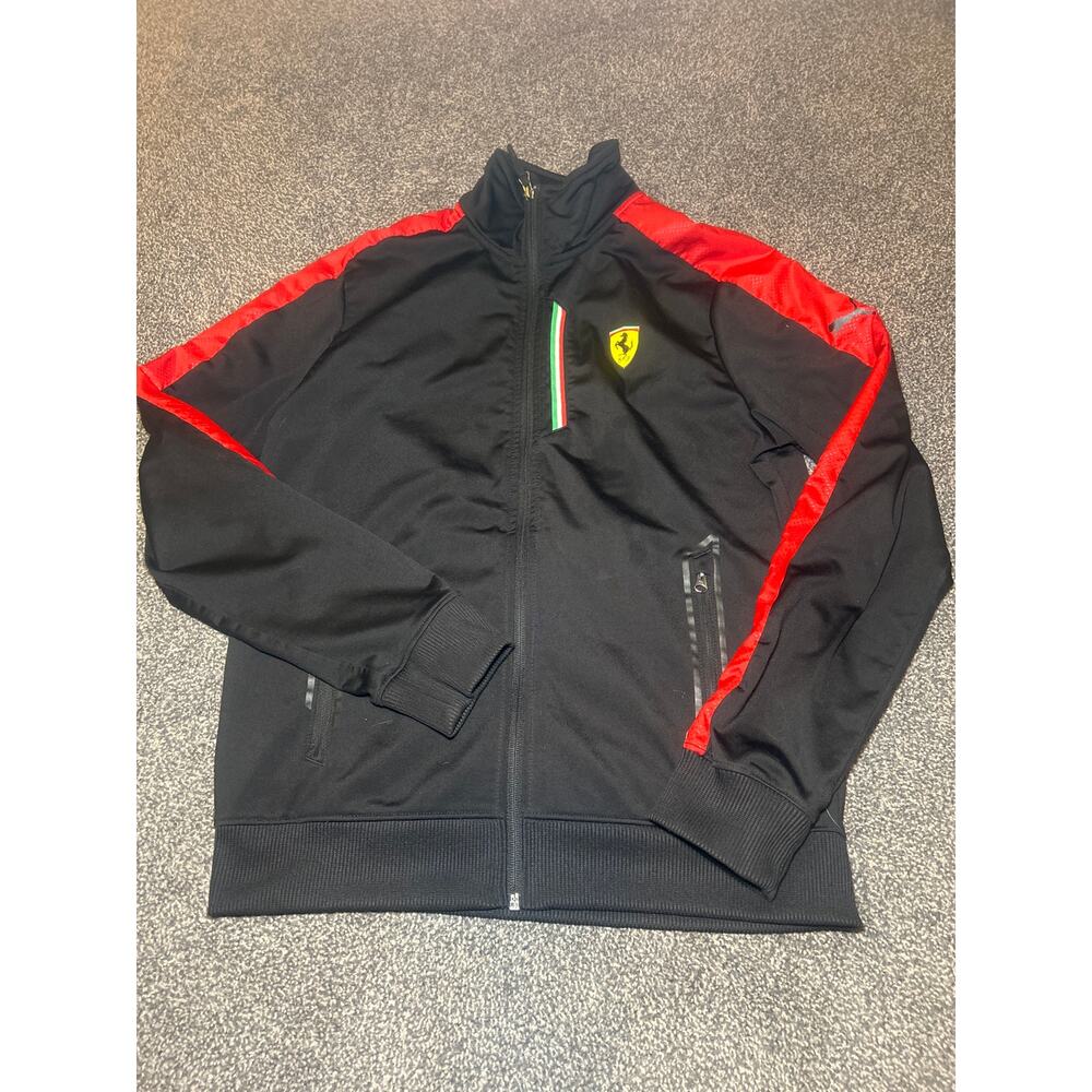 Ferrari puma men’s jacket black and red size small